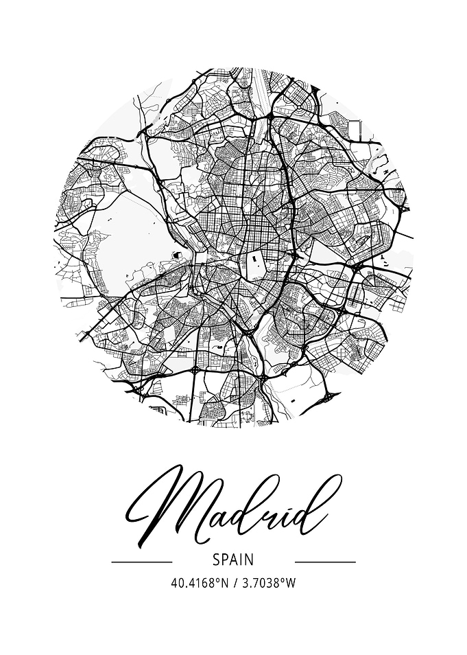 Madrid Area City Map