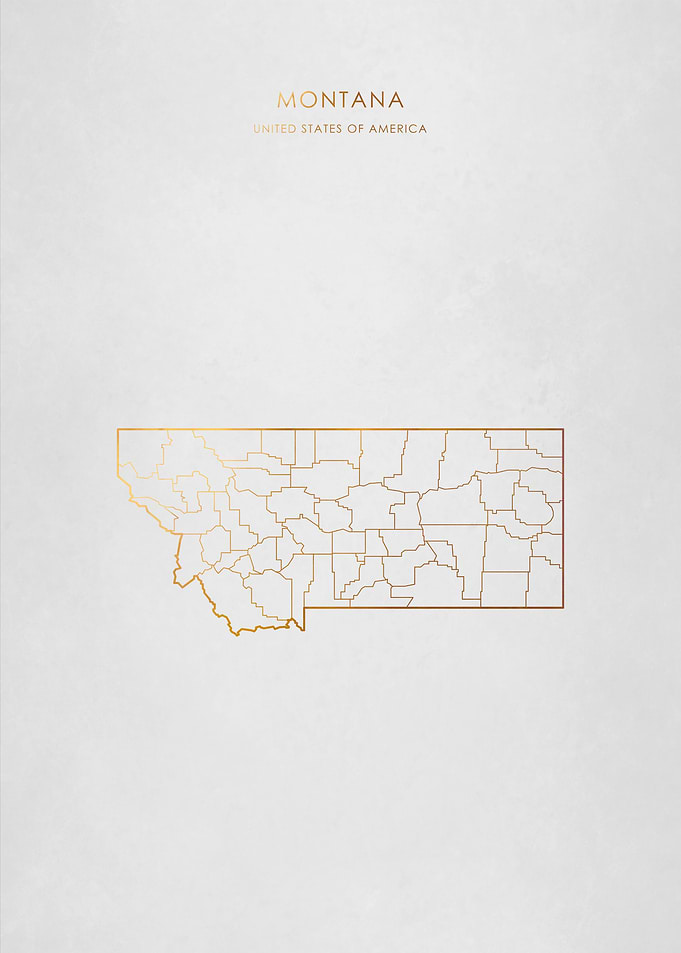 Gold Montana State Map