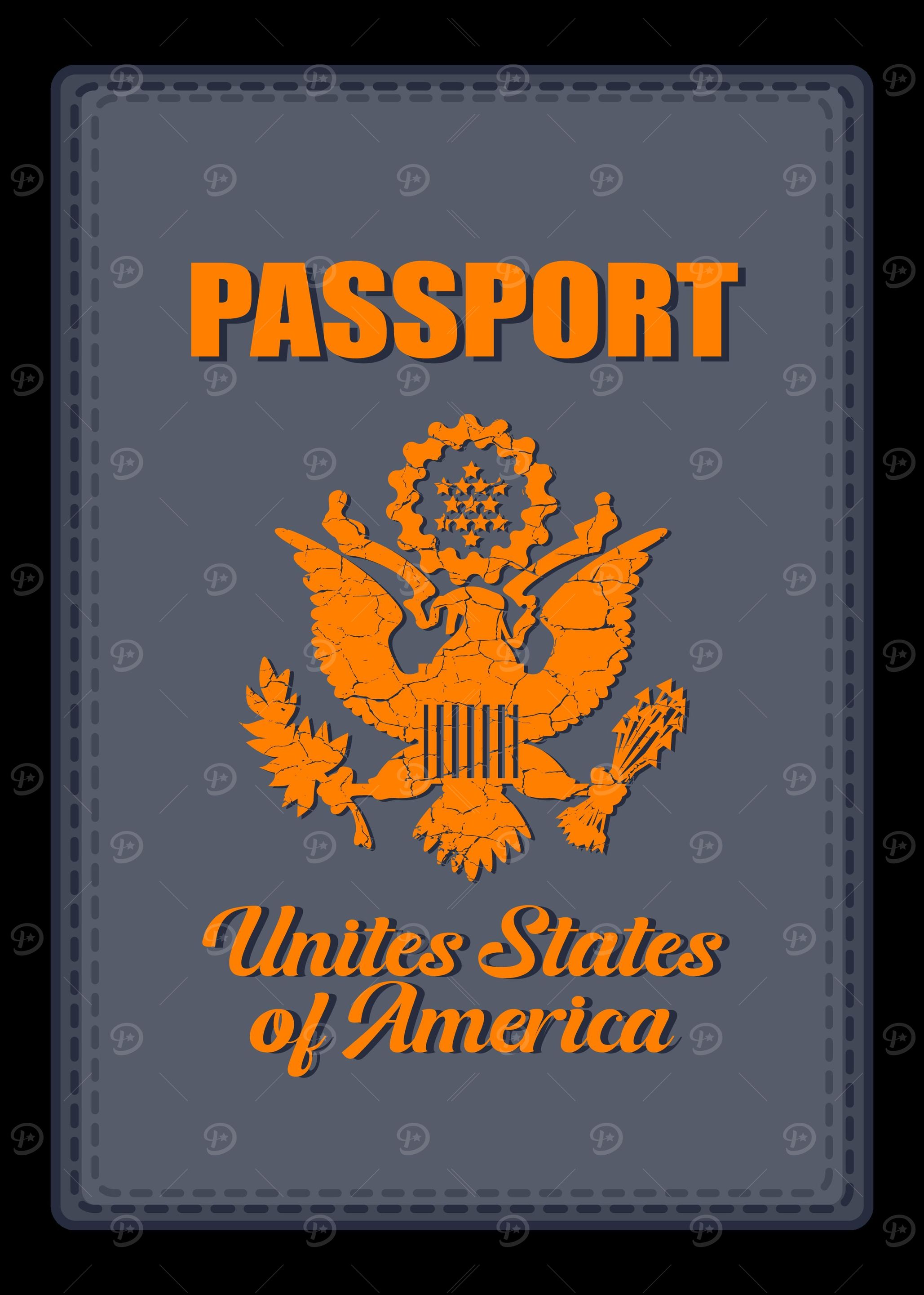 American Passport Cover Am