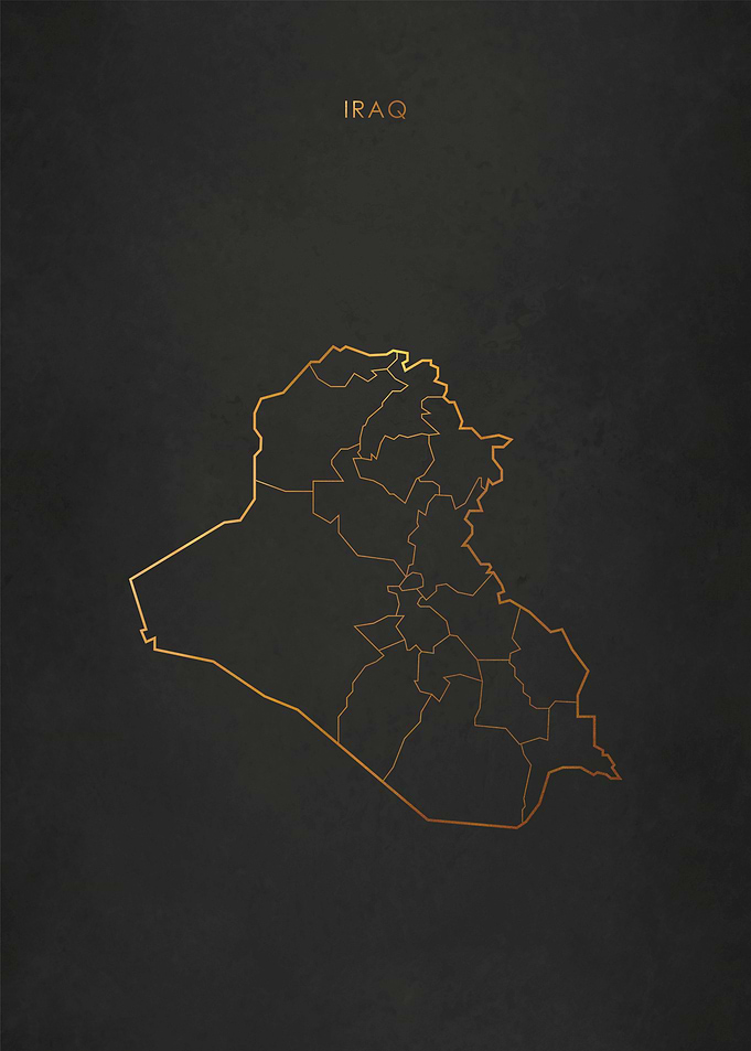 Gold Iraq Map