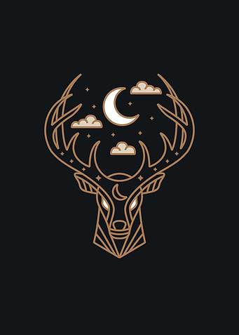 Night Sky Deer