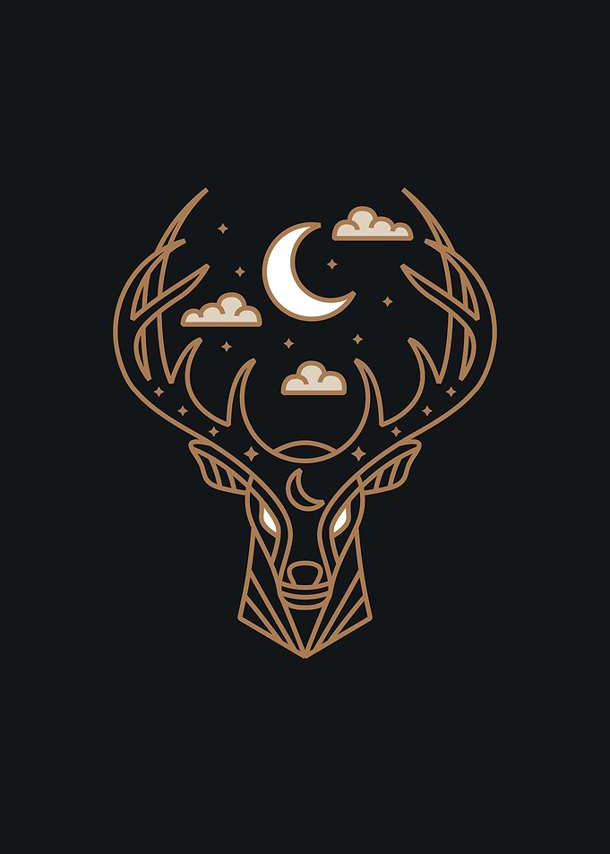 Night Sky Deer