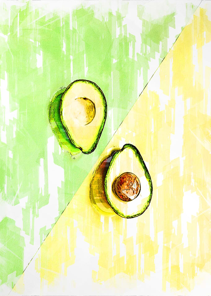 Two Tones Split Avocados