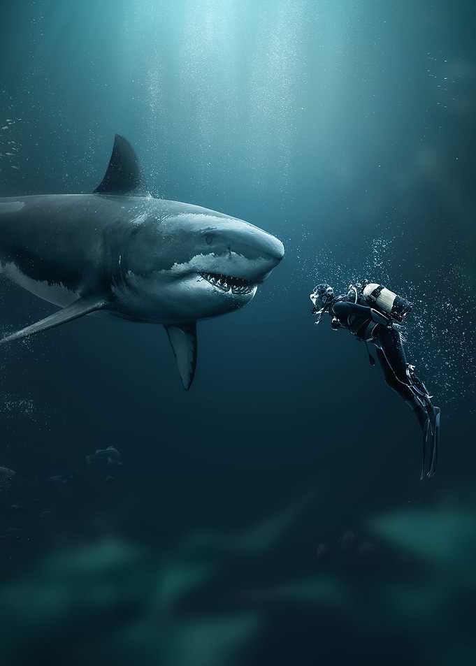 Shark meets Diver