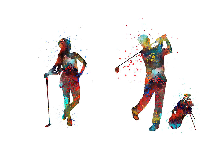 Golfer couple