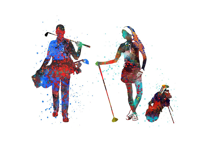 Golfer couple