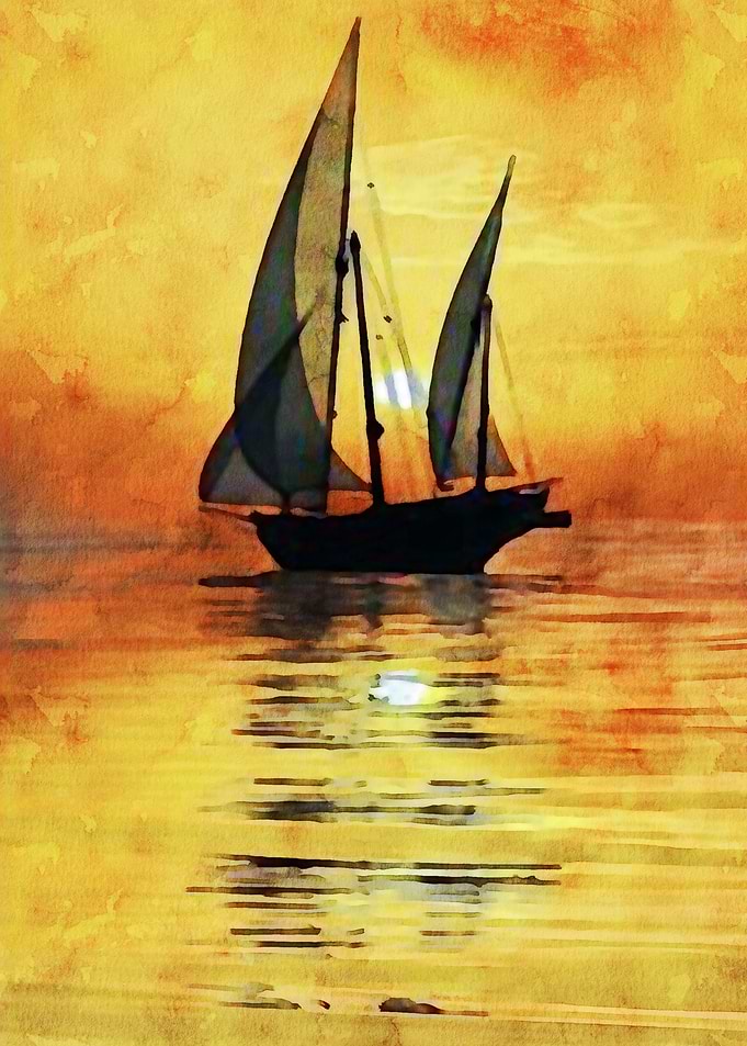 Upon Sunset Waters