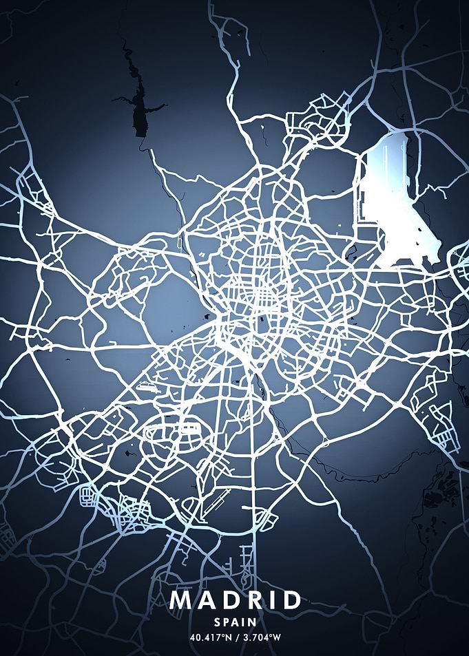 Madrid Map Posters