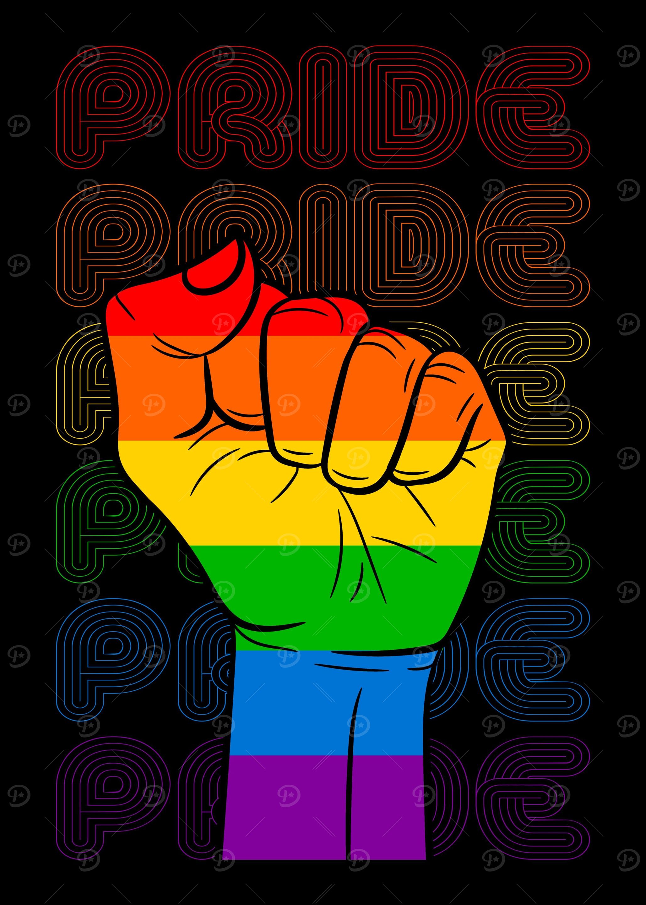 LGBT Rainbow Fist