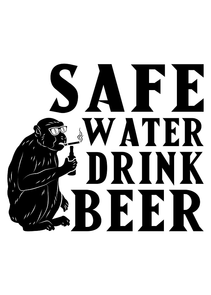 Safe water drink beer