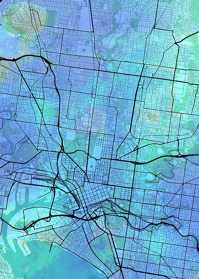 Melbourne Street Map