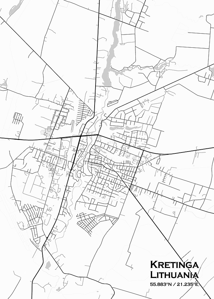 Kretinga White Map