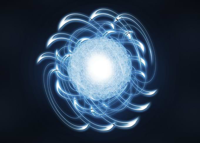 Abstract neon sphere