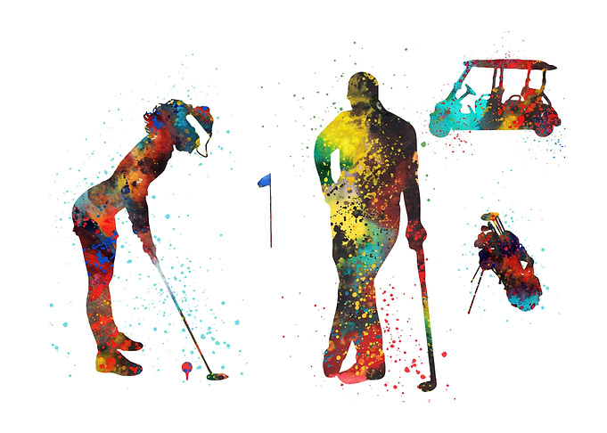 Golfer couple