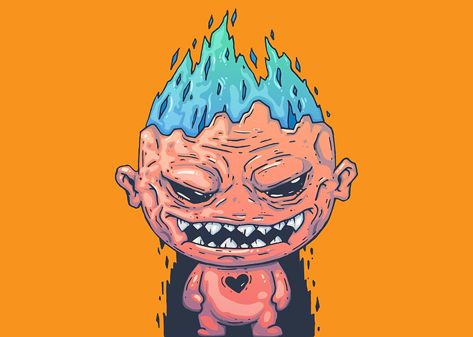 Cute monster illustration