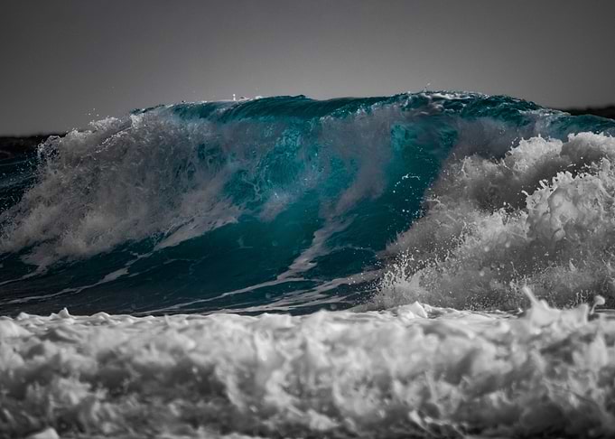 Deep Turquoise Waves