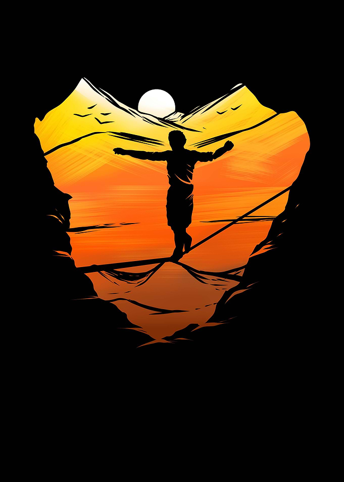 Slackline Sunset Slacker