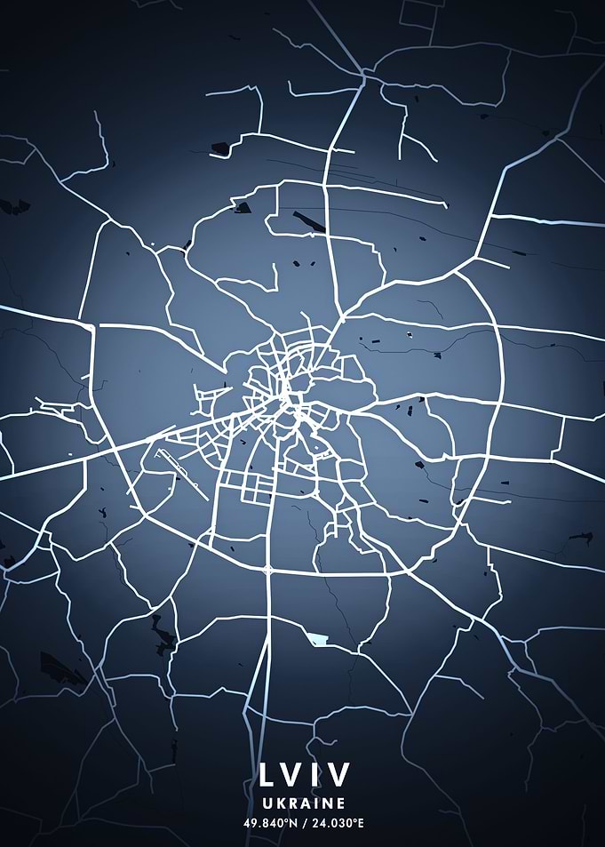 Lviv Map Posters