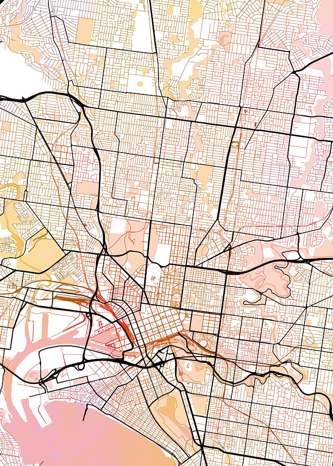 Melbourne Street Map