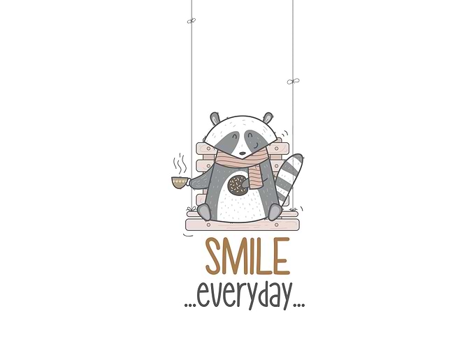 Cute Raccoon smile