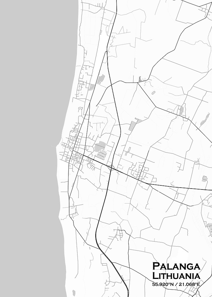 Palanga White Map