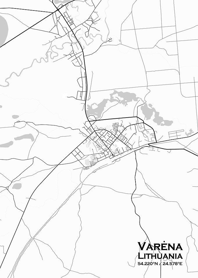 Varena White Map