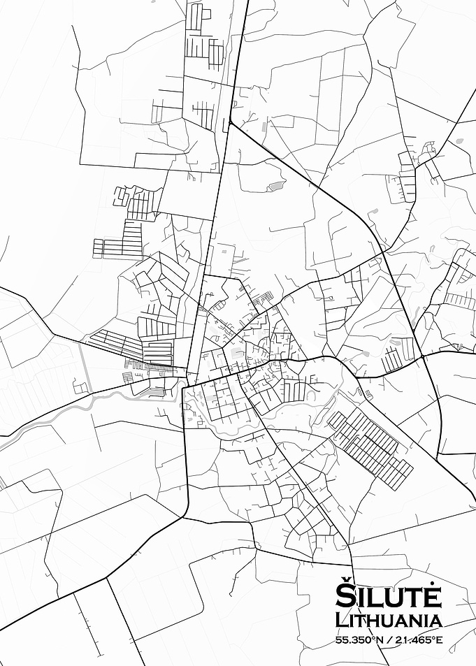 Silute White Map