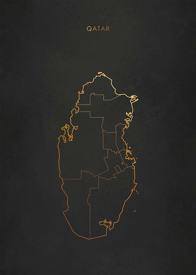 Gold Qatar Map