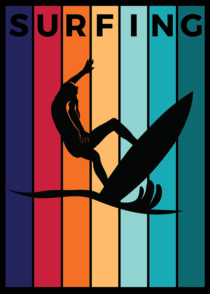 surfing silhouette
