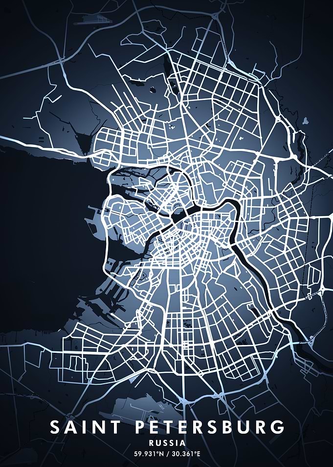 Saint Petersburg Map Poste