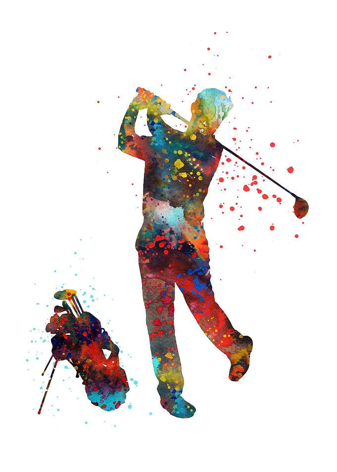 Man golfer