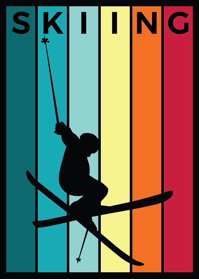 skiing silhouette