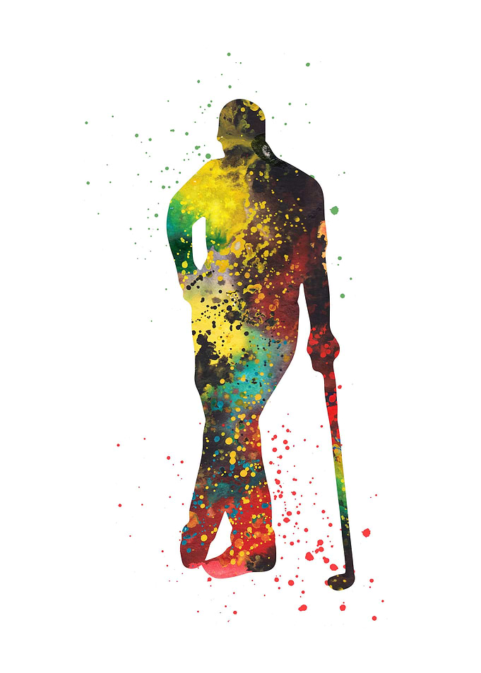 Man golfer