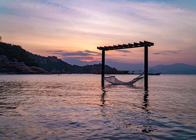 Tranquil water swing