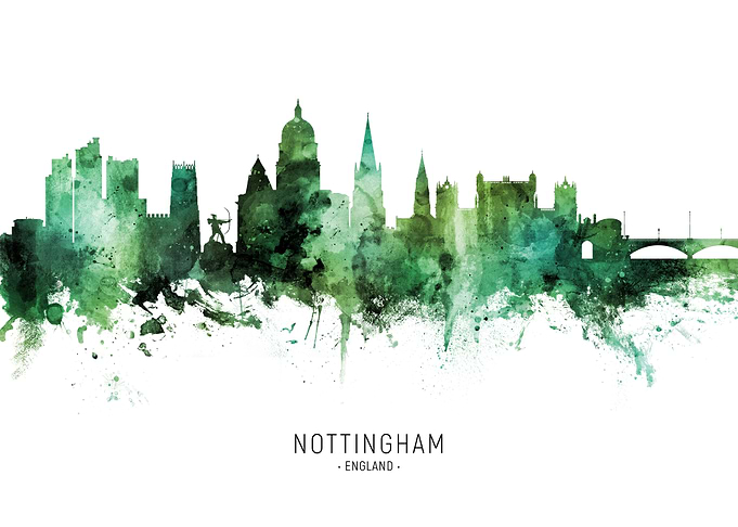 Nottingham Skyline England