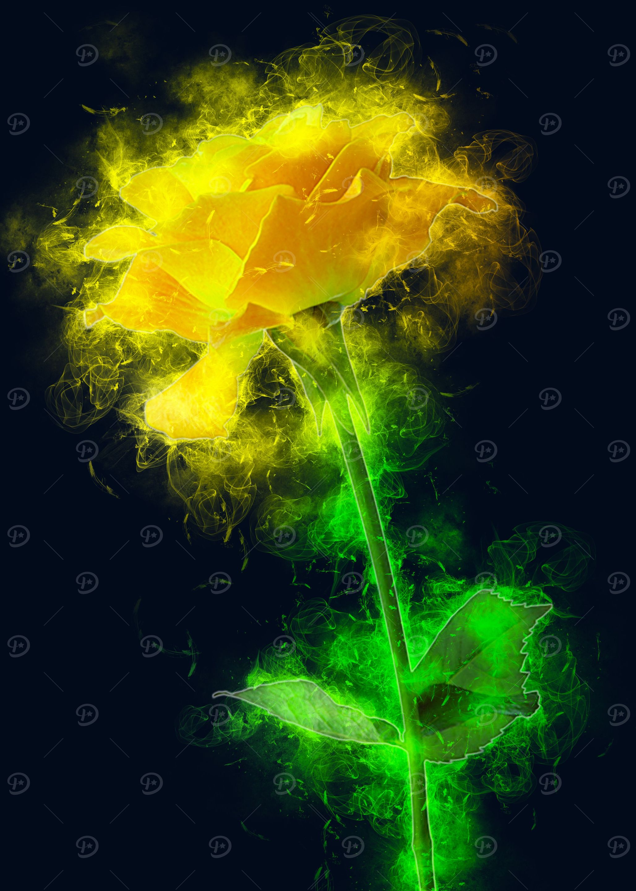 yellow rose smoky