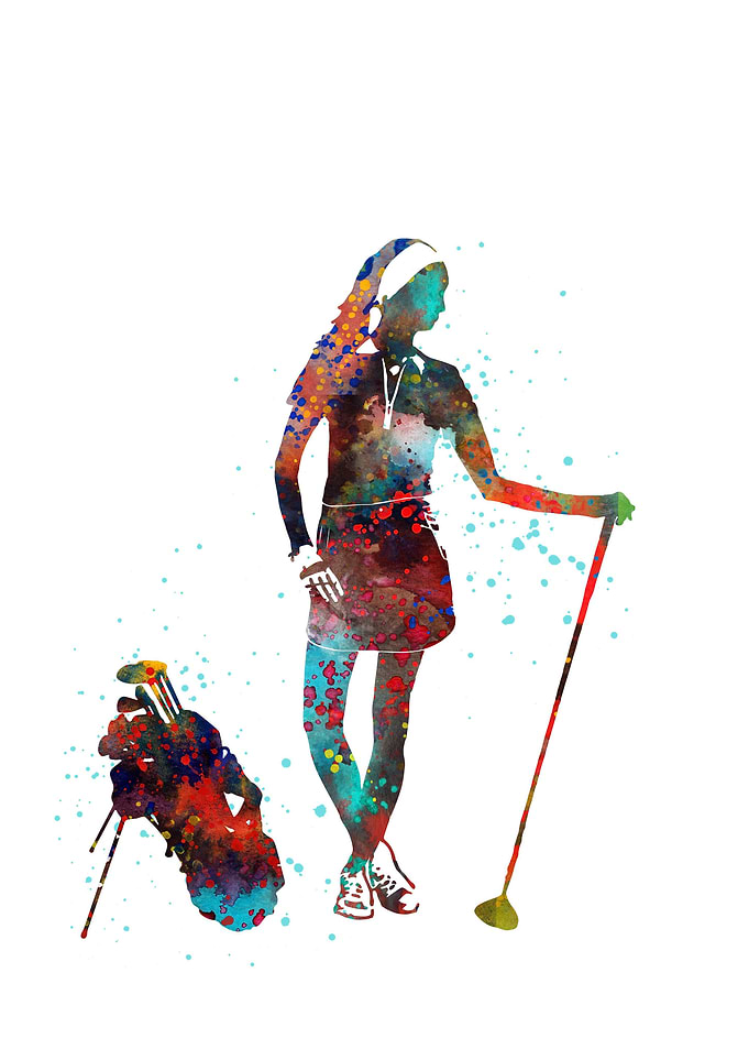 Girl golfer