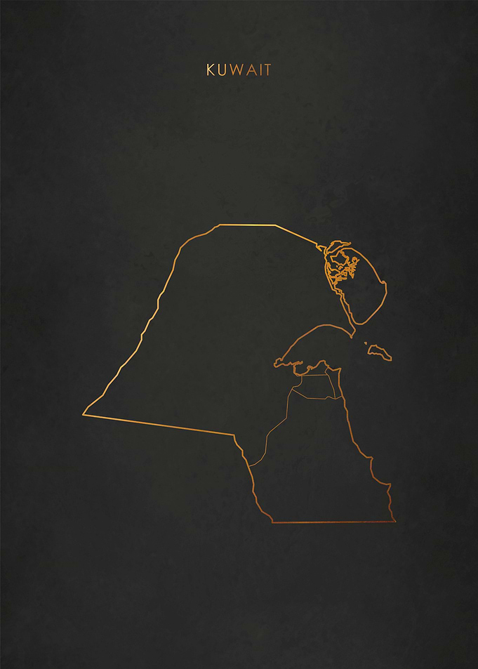 Gold Kuwait Map