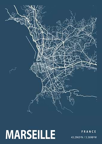 Marseille Blueprint Street