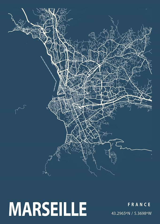 Marseille Blueprint Street