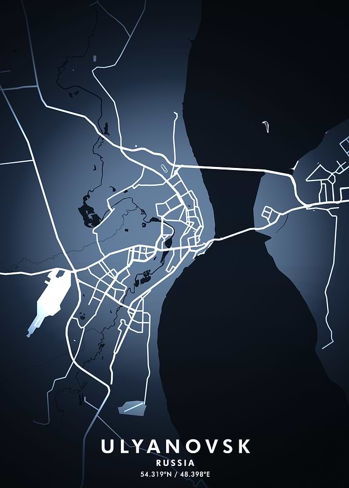 Ulyanovsk Map Posters