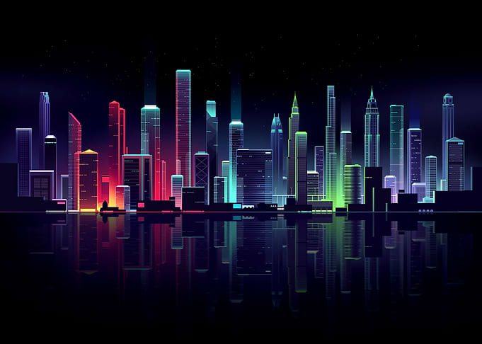 Glowing new york