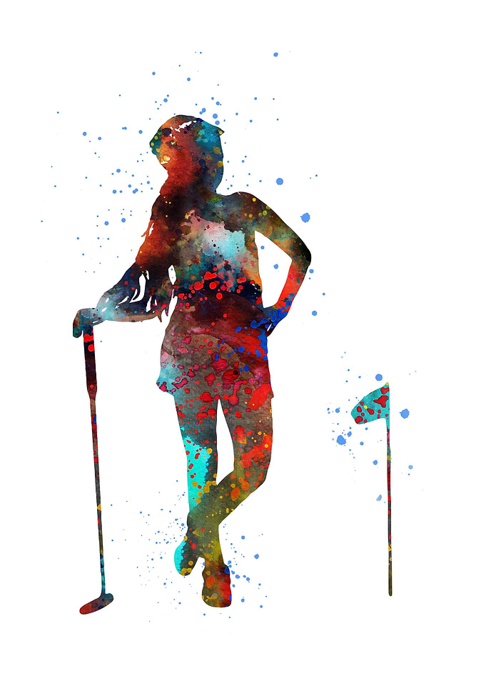 Girl golfer