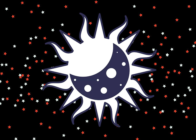 moon with stars
