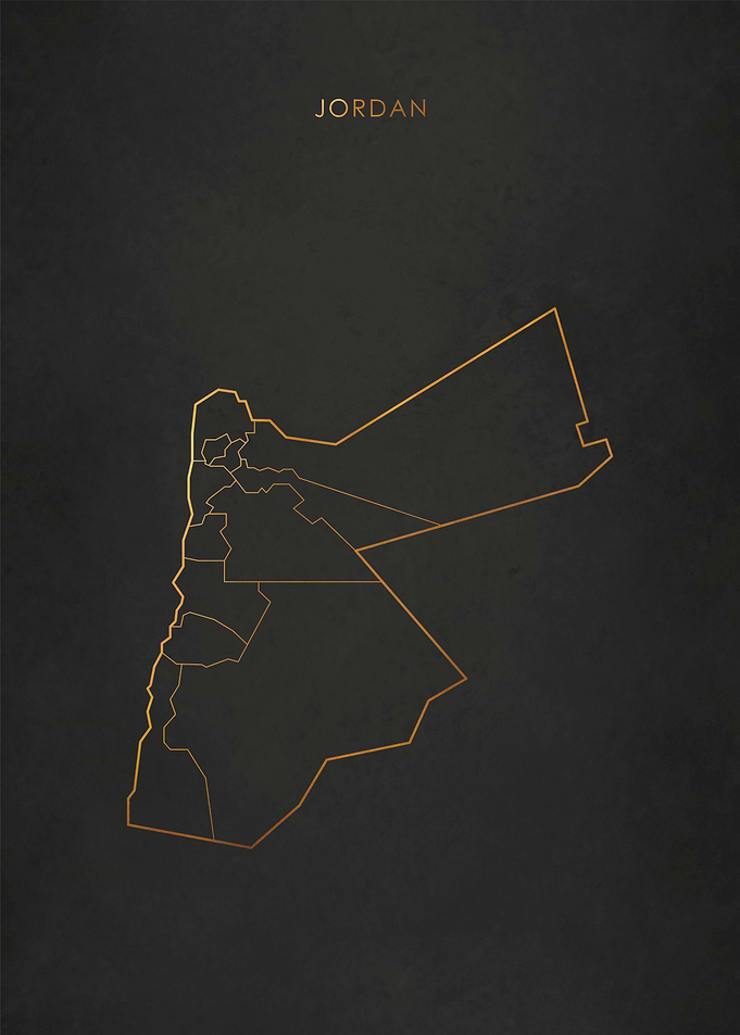 Gold Jordan Map