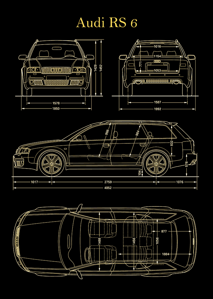 Audi RS 6 2002 Blueprint