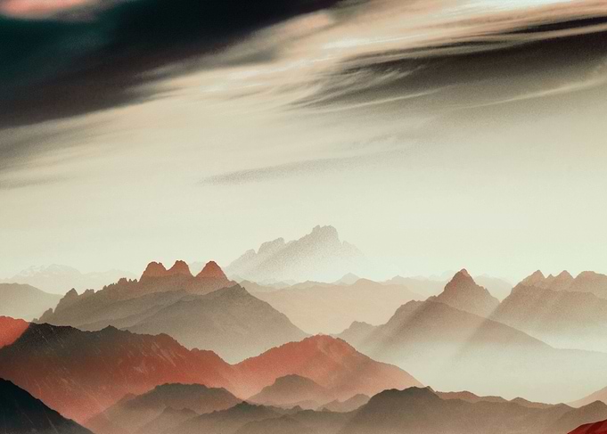 Rays On Mountain Tops