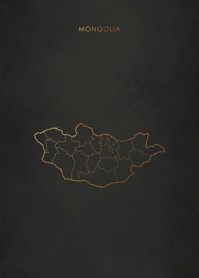 Gold Mongolia Map