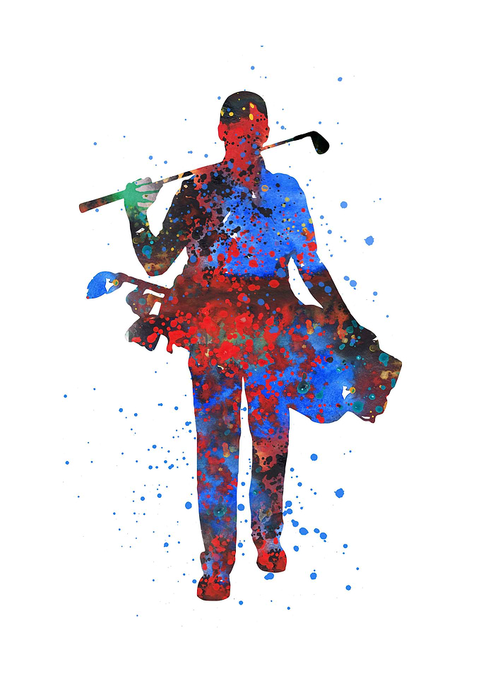 Man golfer