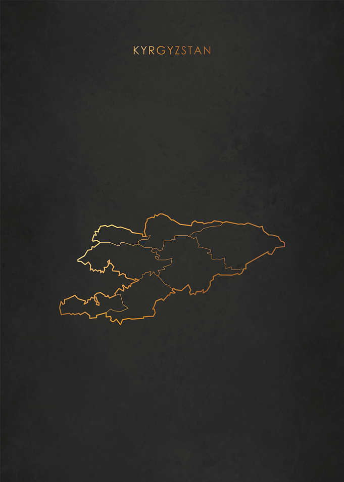 Gold Kyrgyzstan Map